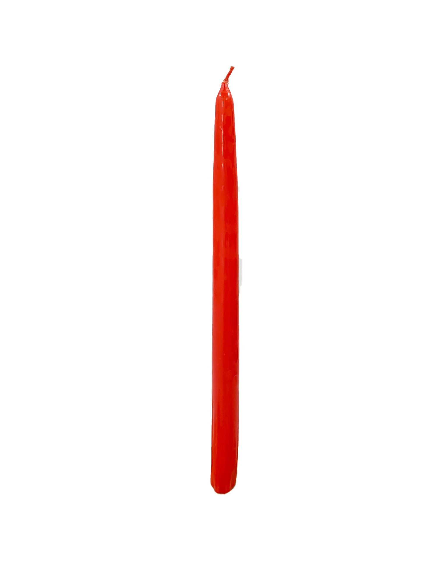 D'light Online Bittersweet Red Orange Elegant 10" Taper Candles, Premium Quality Hand-Dipped Tapered Candles, Unscented, Dripless and Smokeless - Set of 12 Individually Wrapped (10 Inch, Bittersweet)