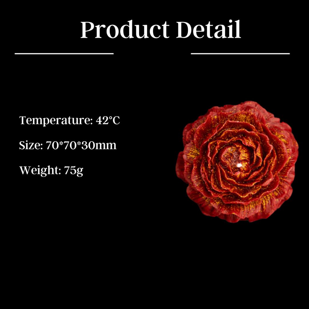 2 Pcs Gilded Candles for Wax Play Low Heat, Low Temperature Body Safe Drip Peony Candles, Romantic Massage Soy Rose Candles Couple (2, Pink)