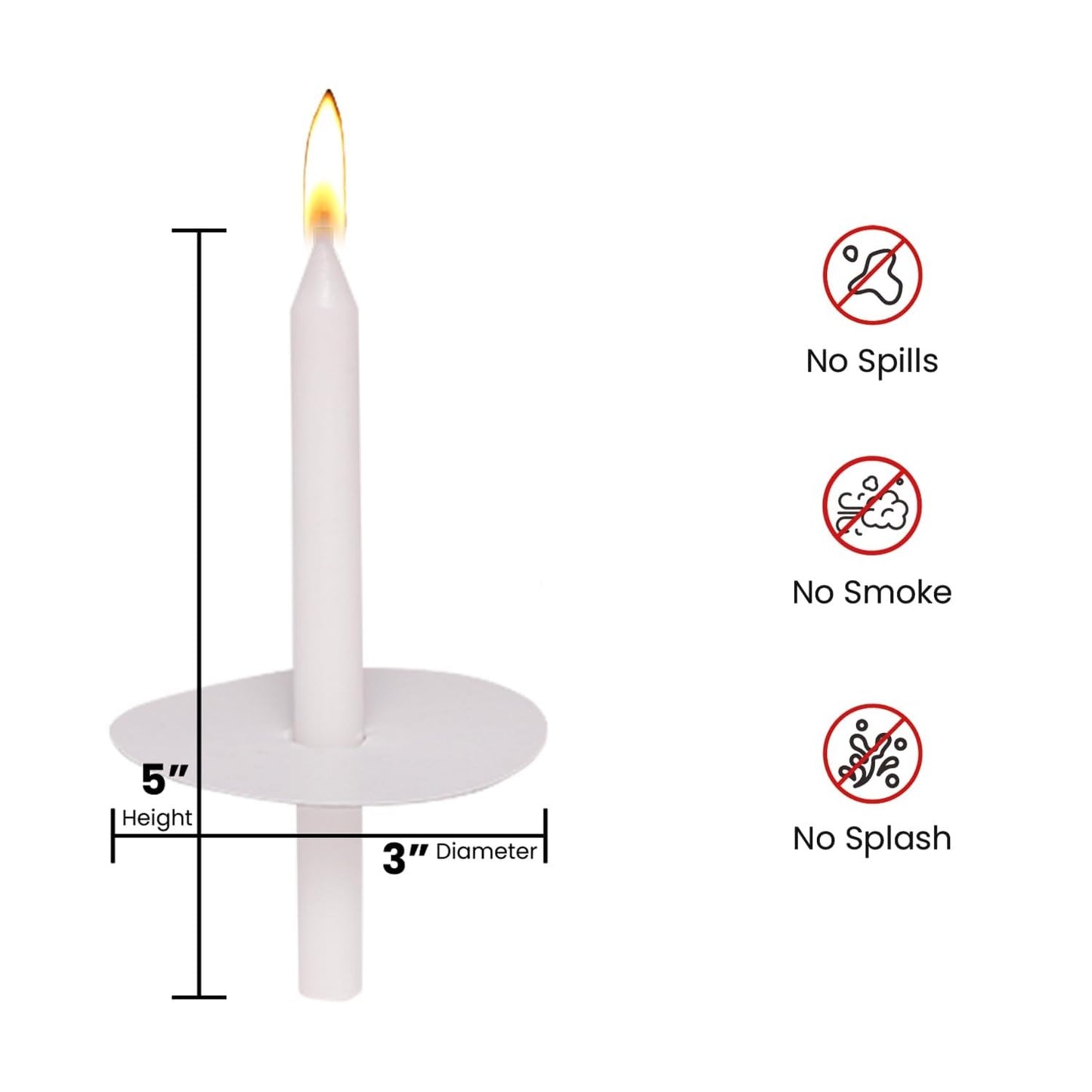 Spell Candles Set of 20, Church Candles with Drip Protectors for Vigils, Prayers, Blessing, Religious, Devotional Candlelight Service