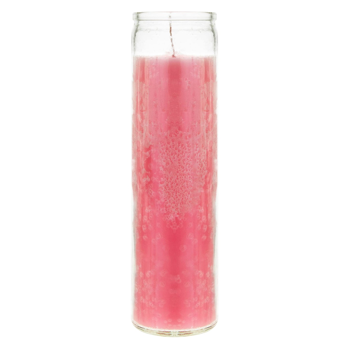 Mega Candles 1 pc Unscented Pink 7 Day Glass Container Devotional Prayer Candles, Premium Wax Candle 2 Inch x 8 Inch, Sanctuary, Vigils, Prayers, Blessings, Religious, Memorials, Remembrance