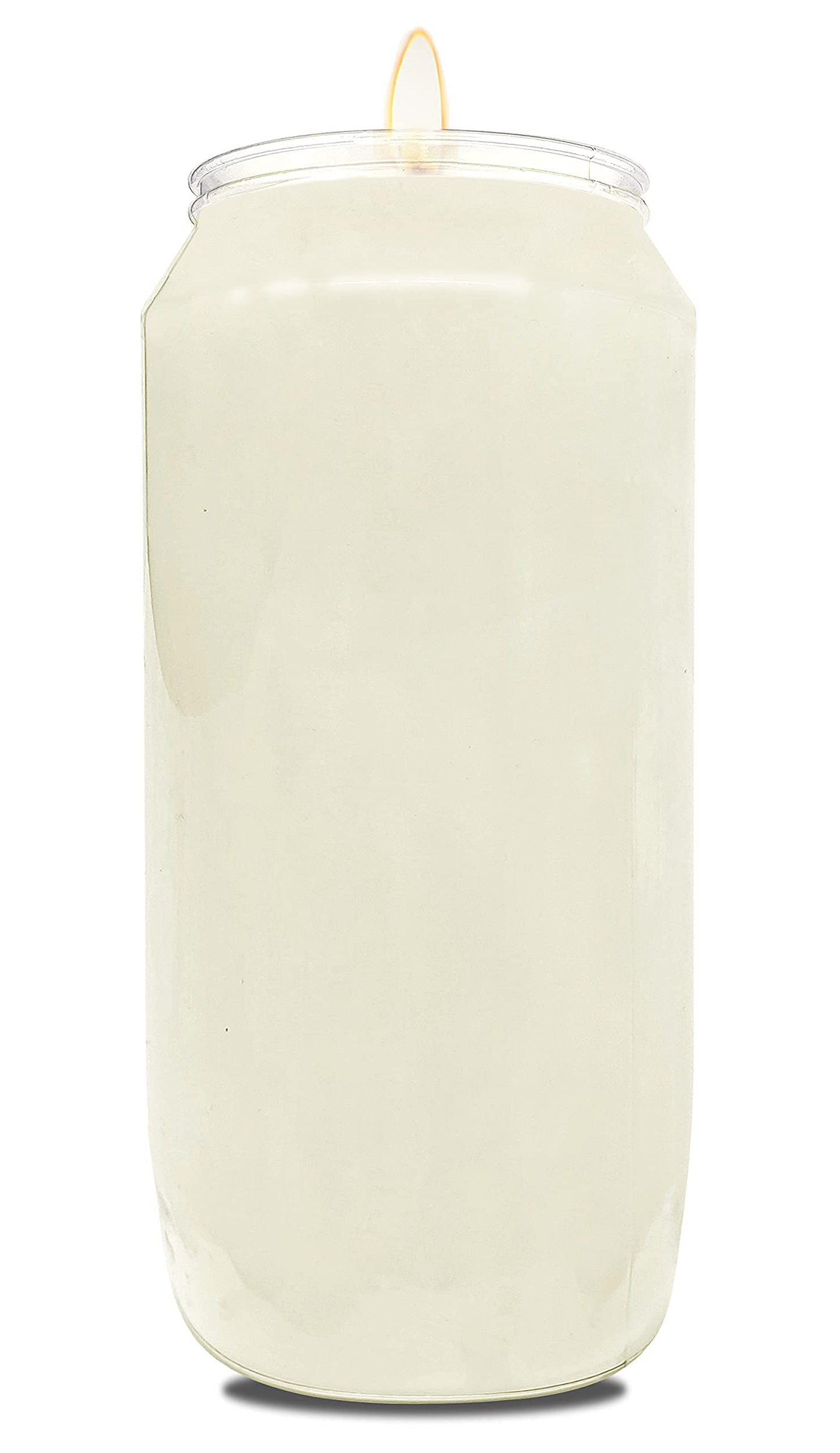 Hyoola 7 Day White Prayer Candles, 20 Pack - 6" Tall Pillar Candles for Religious, Memorial, Party Decor, Vigil and Emergency Use - Vegetable Oil Wax in Plastic Jar Container
