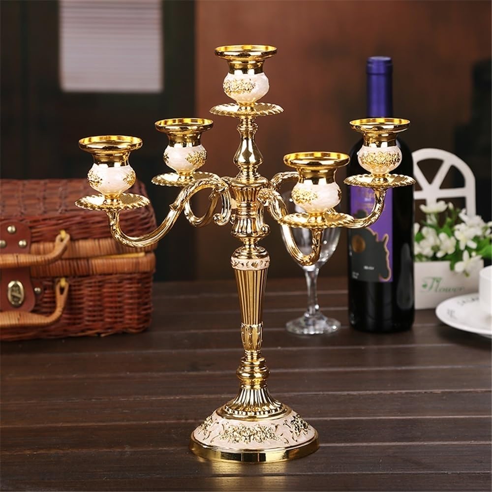 Candlestick Holders European Retro Five-Head Candle Holder Home Wedding Props Decorative Candlestick Candle Holders