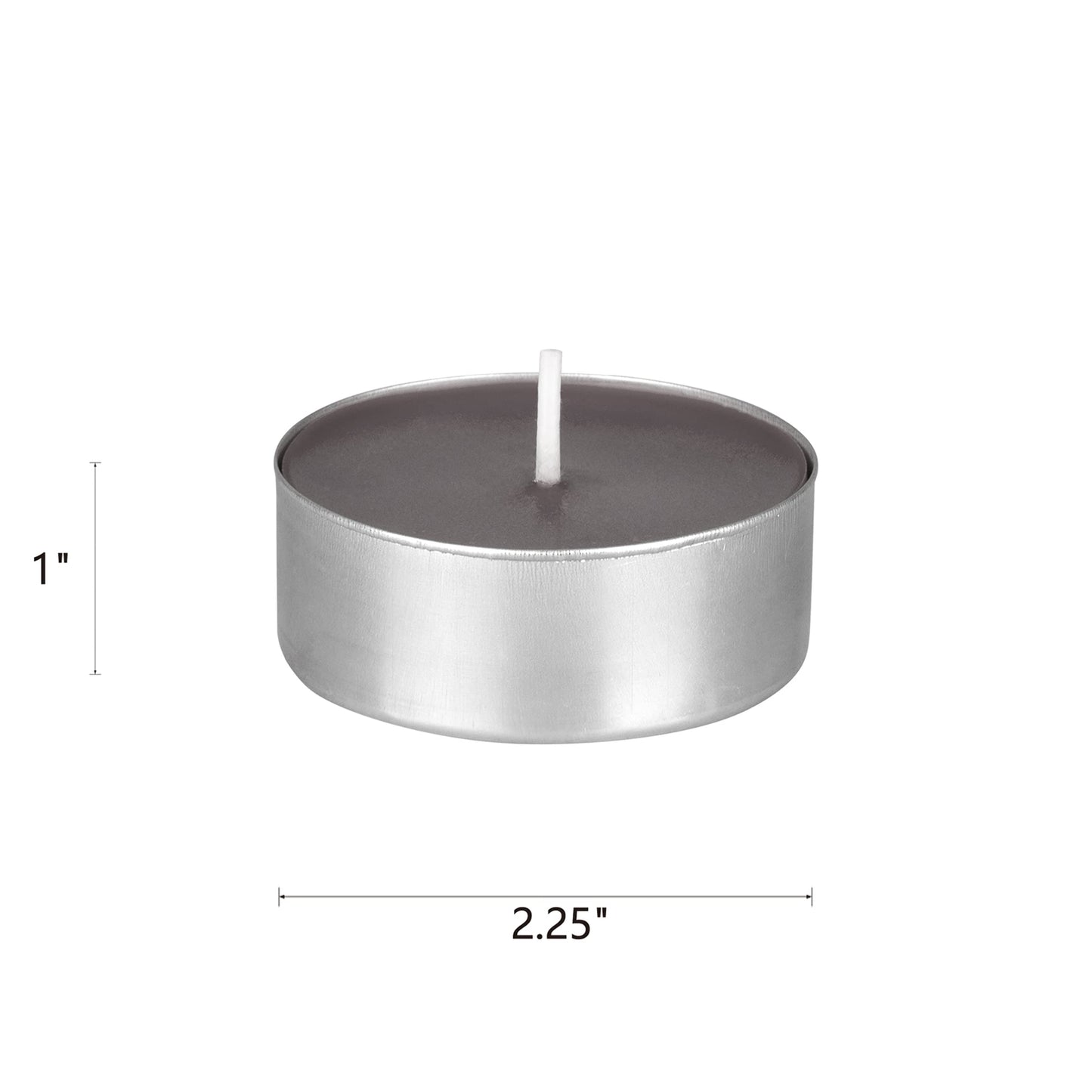 Mega Candles 4 pcs Unscented Oversize Dary Gray Tea Lights Candles, Pressed Wax Candle 12 Hour Burn Time, Home Décor, Wedding Receptions, Occasions, Events, Meditations, Tranquility, Spa