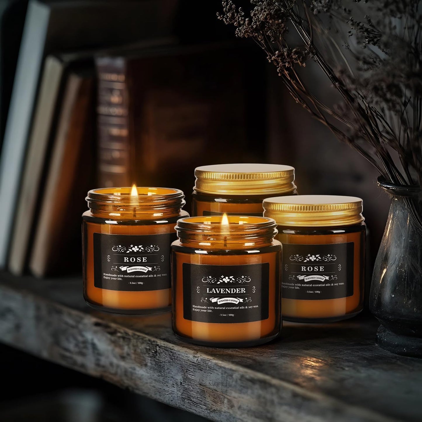 24 Packs Scented Candles for Home, 3.05oz,Soy Wax Aromatherapy Candles with 12 Fragrances, Smokeless Natural Essential Oil Candles for Relaxation, Gifts, Parties, Yoga,Home Decor