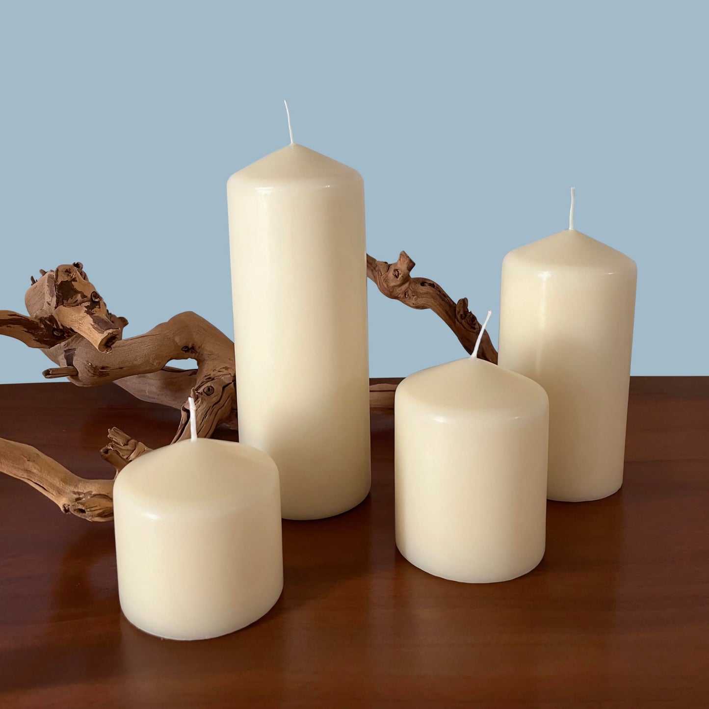 Stonebriar Unscented Pillar Candles – 18 Hour Burn Time, Long-Lasting Wax Candles for Weddings, Holidays, Home Décor & Special Events, Pack of 6, Ivory, 3" x 3"