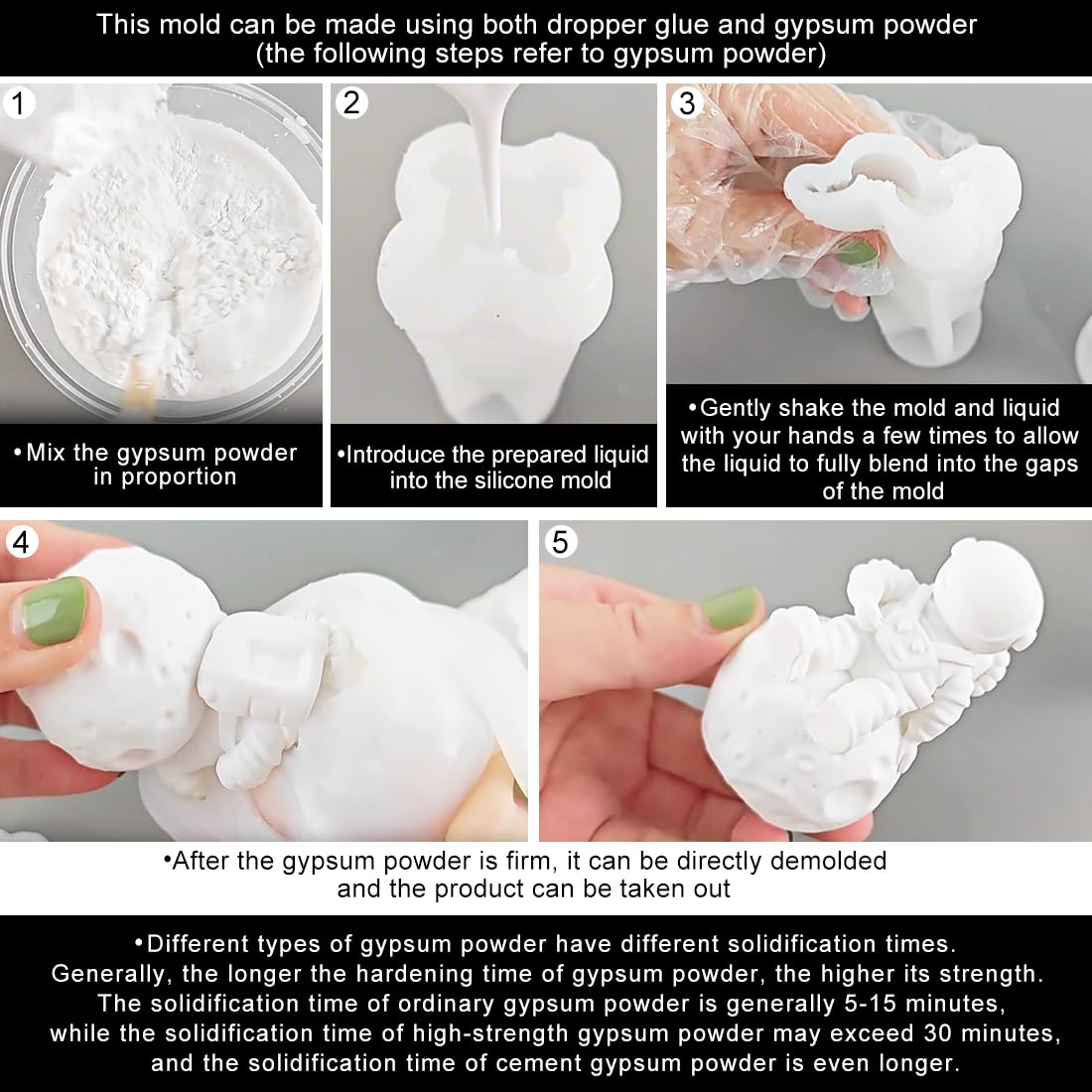 Space Planet Resin Molds Silicone,【2-Piece Set】 Epoxy Resin Space Astronaut Silicone molds,3D Resin Spaceballs Molds, Small Rocket Silicone Model, Space Rabbit DIY Gift Sets for Teens (【Kit 1】)