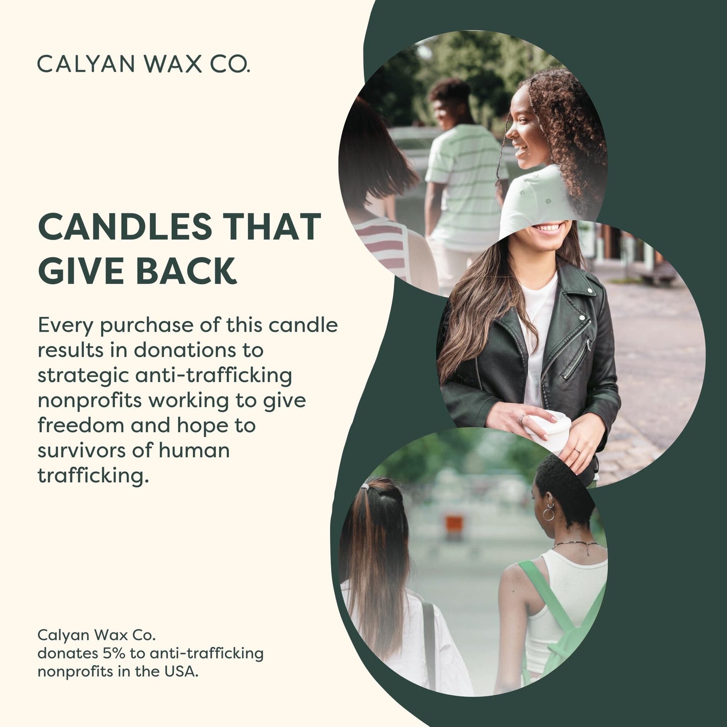 Calyan Wax Co. Oakmoss & Amber 3 Wick Scented Candle - 43 Hour Burn - Luxury 3 Wick Soy Candles - Clean Soy Wax Candles - Long Lasting Large Glass Jar Candle for Home - 14.9oz