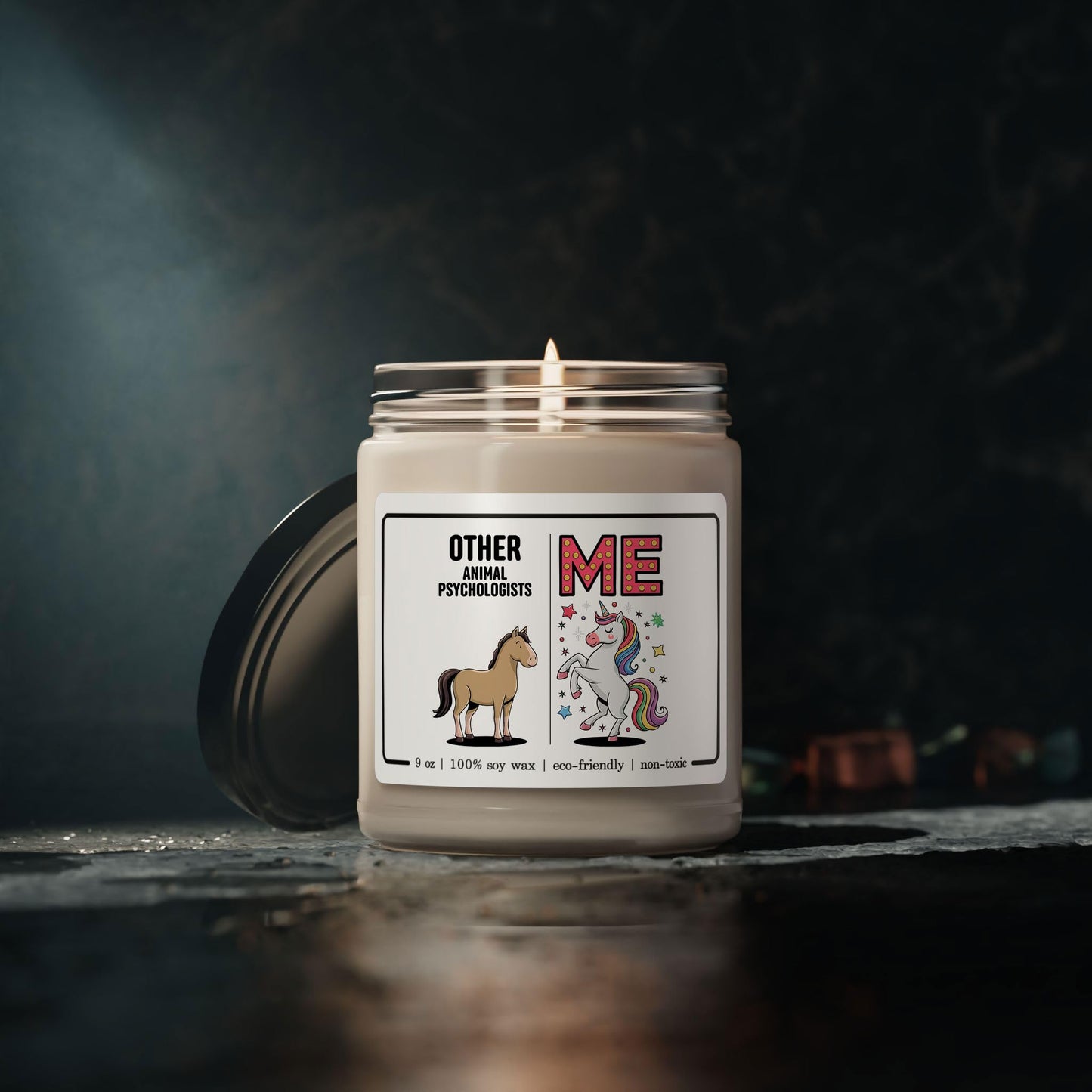 Funny Animal Psychologist Gifts for Women - Other Animal Psychologists vs Me Unicorn Candle for Coworker Staff Employee Boss - Christmas - 9oz Soy Wax Cinnamon Vanilla Scent