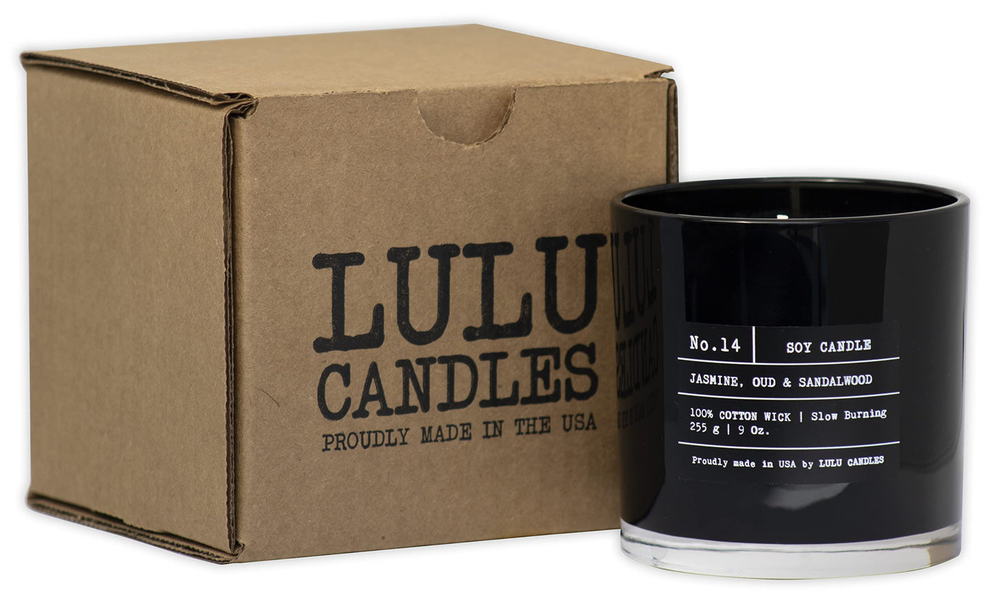 Lulu Candles | Smokey Vanilla | Smells Like Wood & Vanilla | Luxury Scented Soy Jar Candle | Hand Poured in The USA | Highly Scented Long Lasting (9 Oz.)