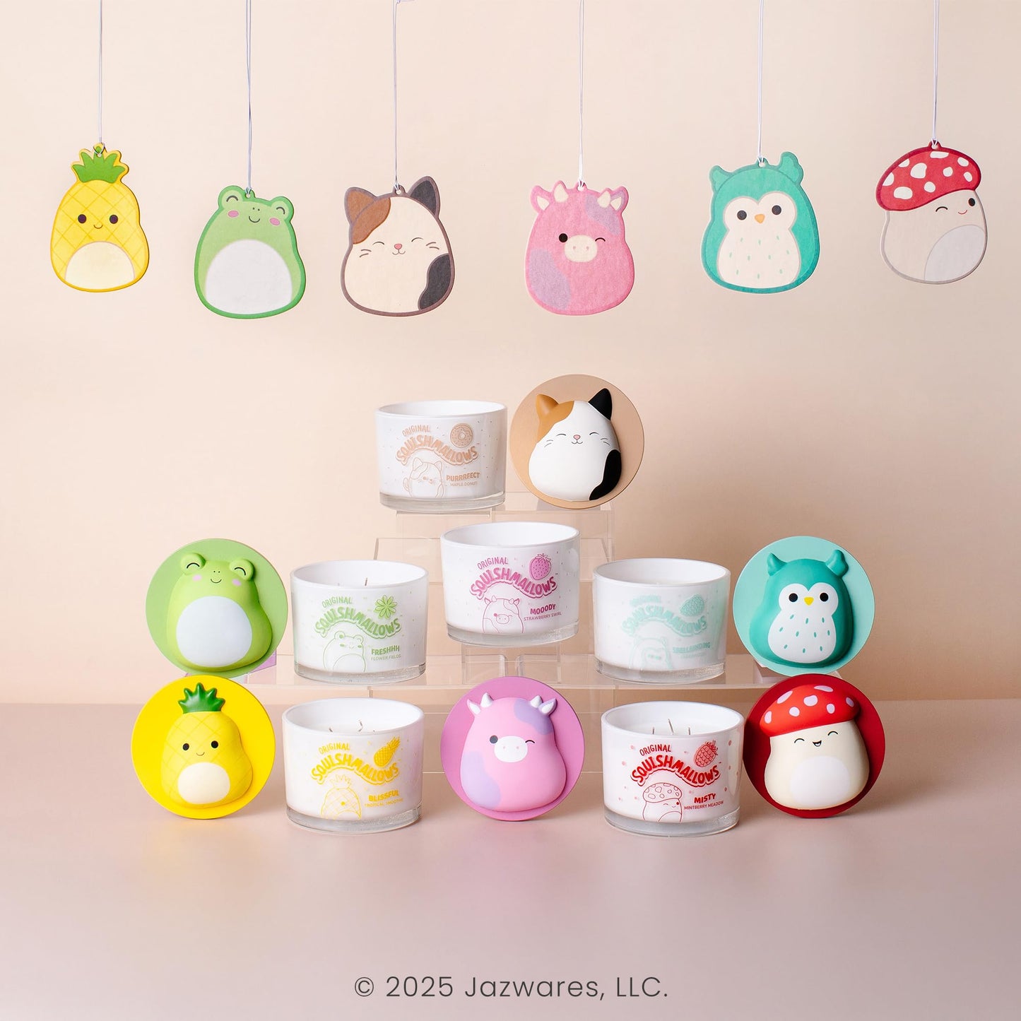 Studio Oh! x Squishmallows Scented Candle, Malcolm Misty Mintberry Meadow Berries & Spearmint, 12 oz, Reusable Jar, Scented Candles for Home, Relaxing Calming Candle