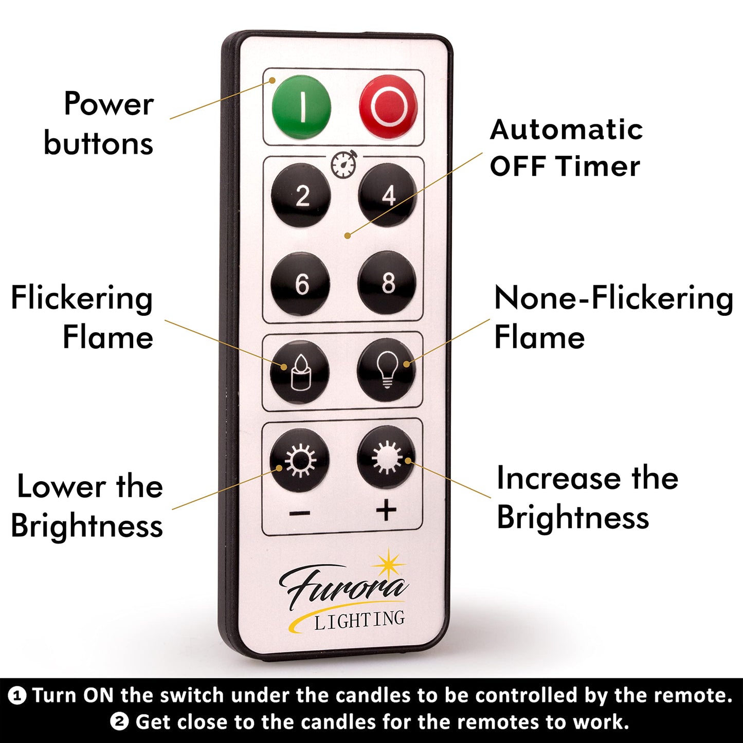 FURORA LIGHTING Ivory Flameless Candles - Real Wax, Adjustable Brightness, Remote & Timer - 4 Pillars (3x4, 3x6) and 4 Votives, 8-Pack, Battery Operated
