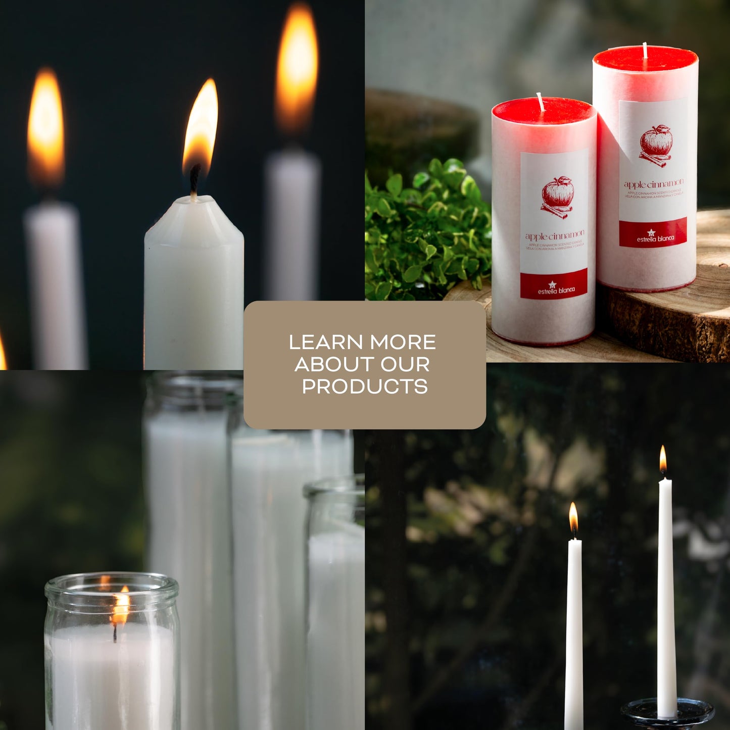 Estrella Blanca 4 Pack 10-Inch White Taper Candles, Unscented Smokeless Dripless Tall Candlesticks for Home Décor, Dinner Tables, Parties, and Weddings