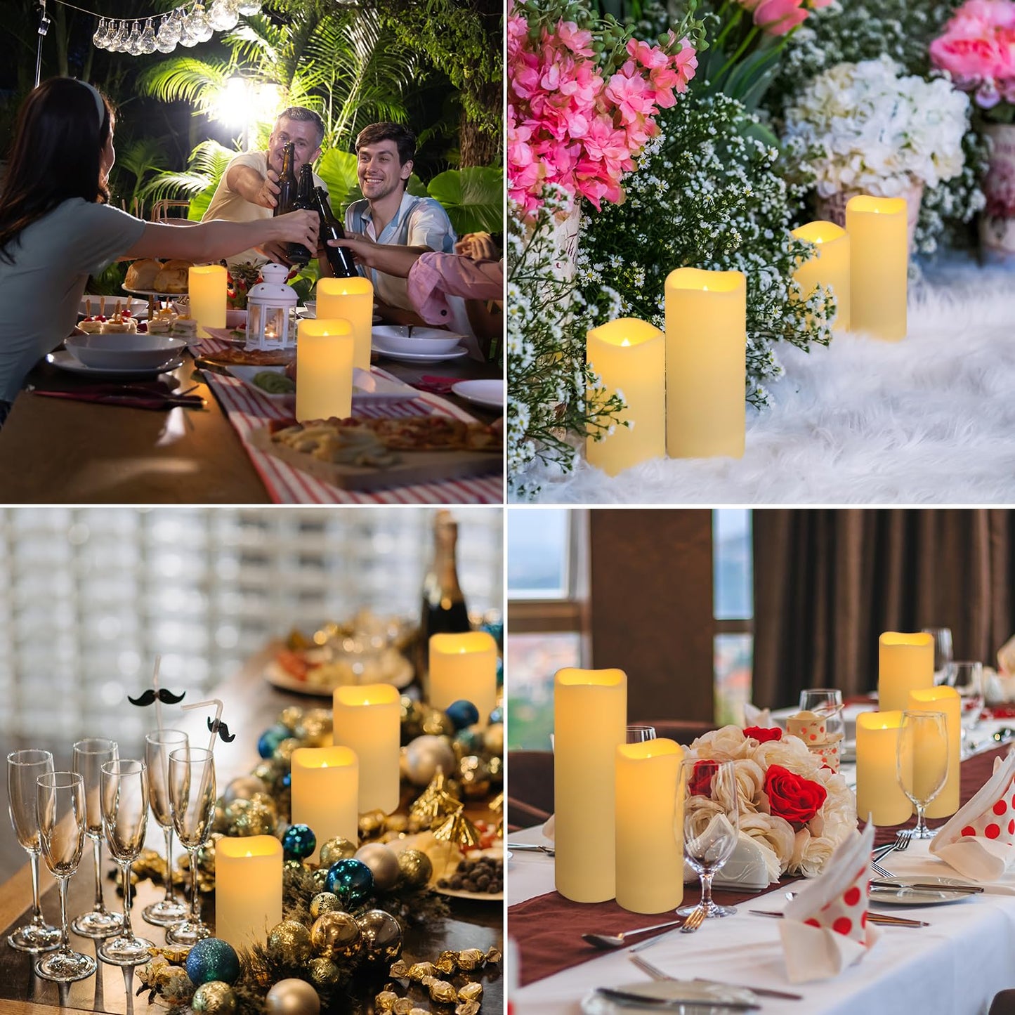 Wfmolcand 96-Pack LED Flameless Candles with Remote Control - Perfect for Home, Parties, and Special Occasions - Create a Magical Ambiance Effortlessly(Three Sizes)