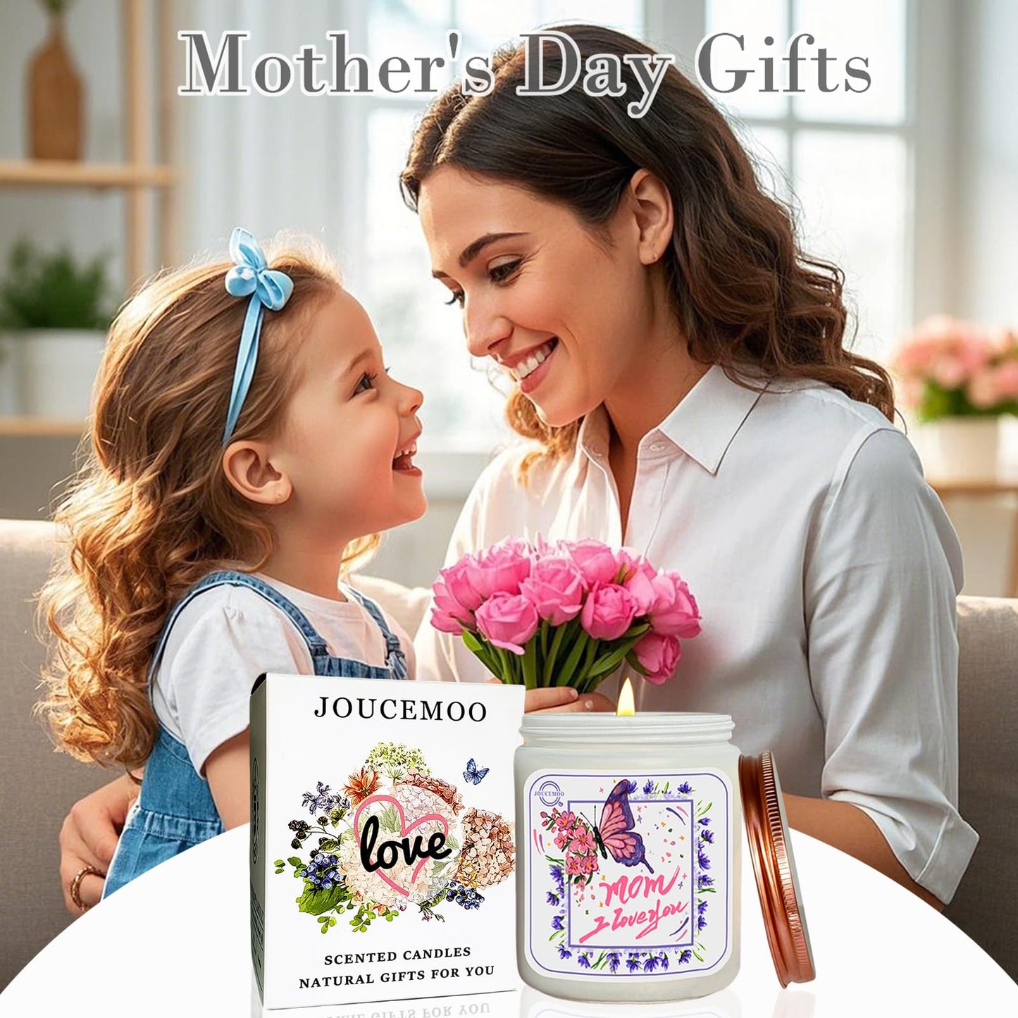 Mothers Day Gifts for Mom from Daughter SonScented Candles for Home, Aromatherapy Candle for Relaxing, Soy Candles Non Toxic, 50 Hour Long Burning, Funny Birthday Gifts for Women