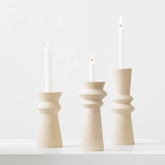 Decorative Candlestick Home Decoration Ceramic Candlestick Living Room Decor Ornament Candlestick Wedding Decoration Accessories Nordic Tabletop Craft Candlestick (Color : Small)