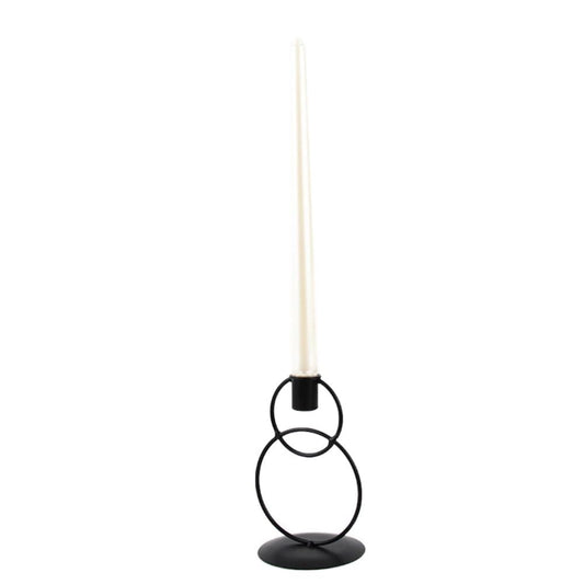 Candlestick Holders 1pc Metal Candlestick Candle Holder Desktop Adornment Candlestick Censer Xmas Home Decor Candle Decoration Tools Candle Holders (Color : Black-Double)
