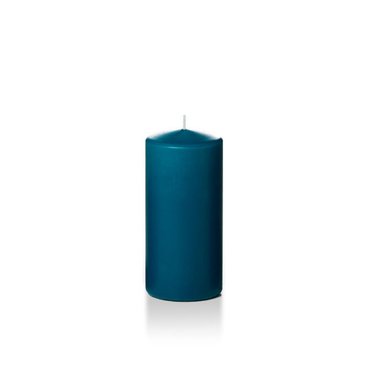 yummi Case of 12 3" x 6" Sapphire Round Pillar Candles