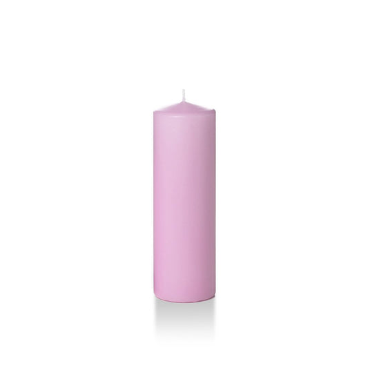 yummi 2.25" x 7" Violet Slim Round Pillar Candles - 4 per Pack