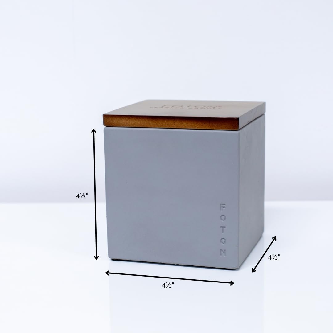 Foton Pearled Candle Le Cube Bundle (4x16oz) – Festive Fir, Misty Monte, Lavender Love & Vanilla Vibe. Refillable, Non-Toxic Pearled Wax Candles with 15 Wicks Each for eco-Luxury Home décor