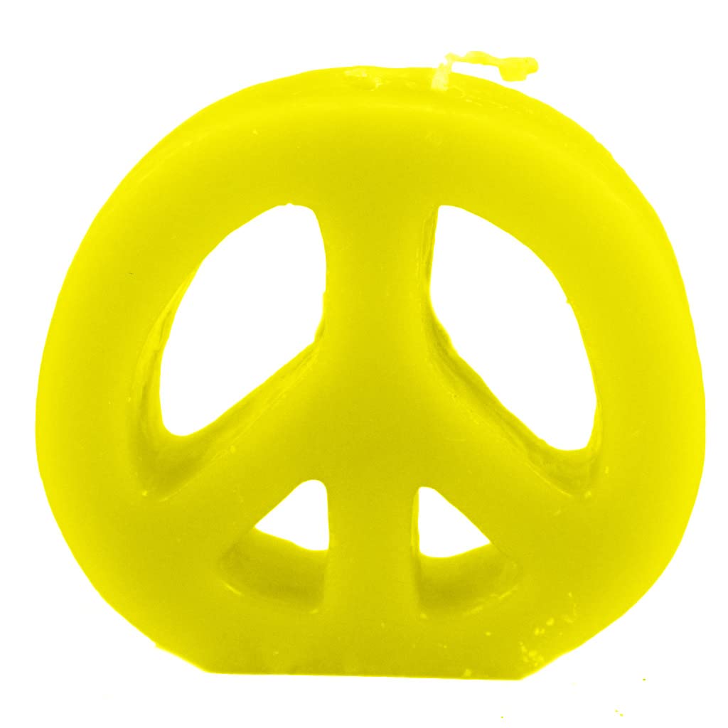 Candlestock Handmade Colorful Peace Sign Candle - Red - Yellow - Green - Blue - Lavender - Pink (Blue)