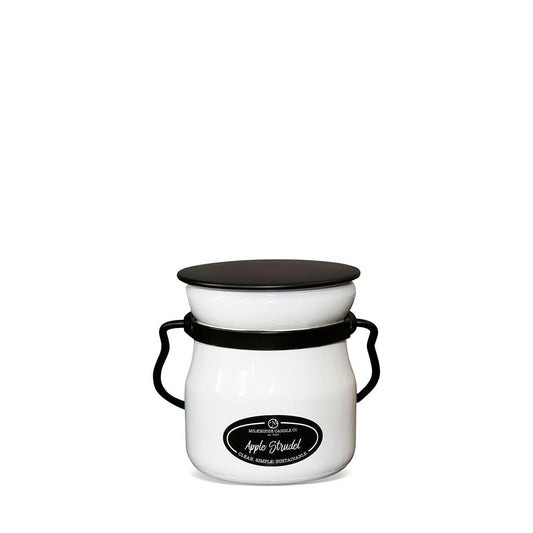 Milkhouse Candle Company Apple Strudel Soy Candle - Cinnamon | Apple | Vanilla Scented - 5 oz Cream Jar with Lid, 35+ Hour Burn Time, Made in the USA