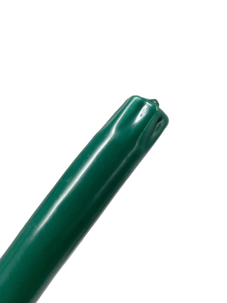 D'light Online Elegant 10" Unscented Dark Green Taper Candles, Premium Quality Hand-Dipped Tapered Candles, Dripless and Smokeless - Set of 12 Individually Wrapped (10 Inch, Dark Green)