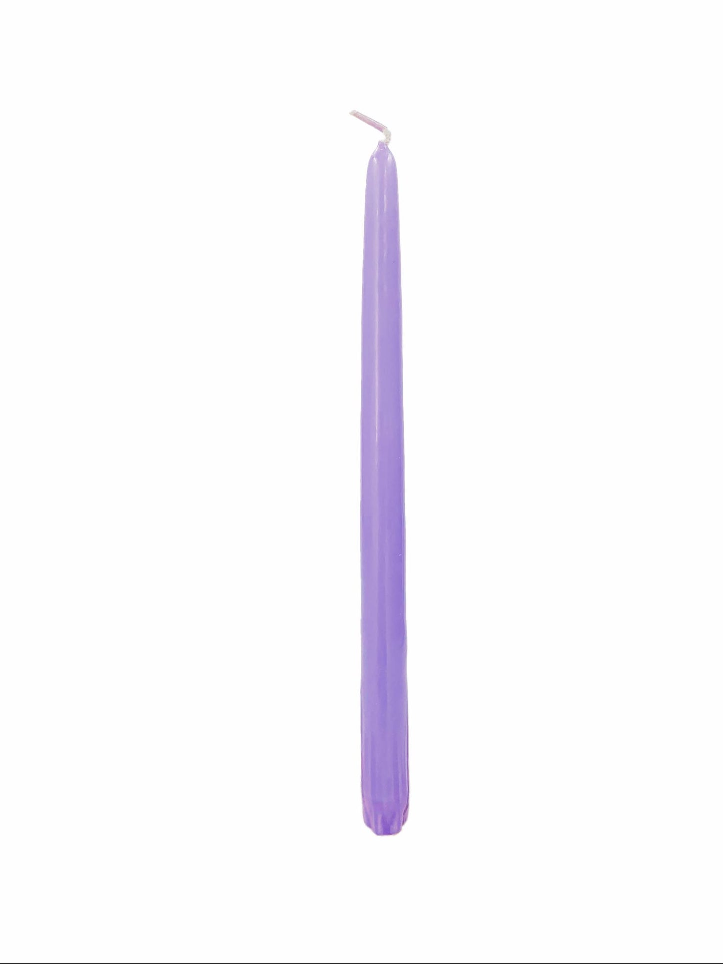 D'light Online Elegant 10" Unscented Pale Lavender Taper Candles, Premium Quality Hand-Dipped Tapered Candles, Dripless and Smokeless - Set of 12 Individually Wrapped (10 Inch, Pale Lavender)