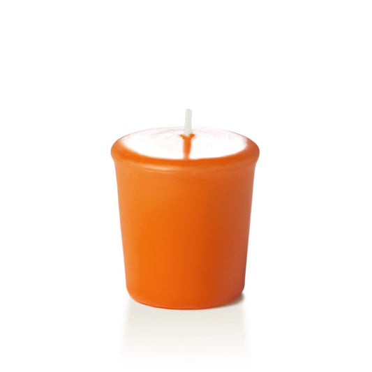 yummi 15hr Unscented Bright Orange Votive Candles -9 per Pack