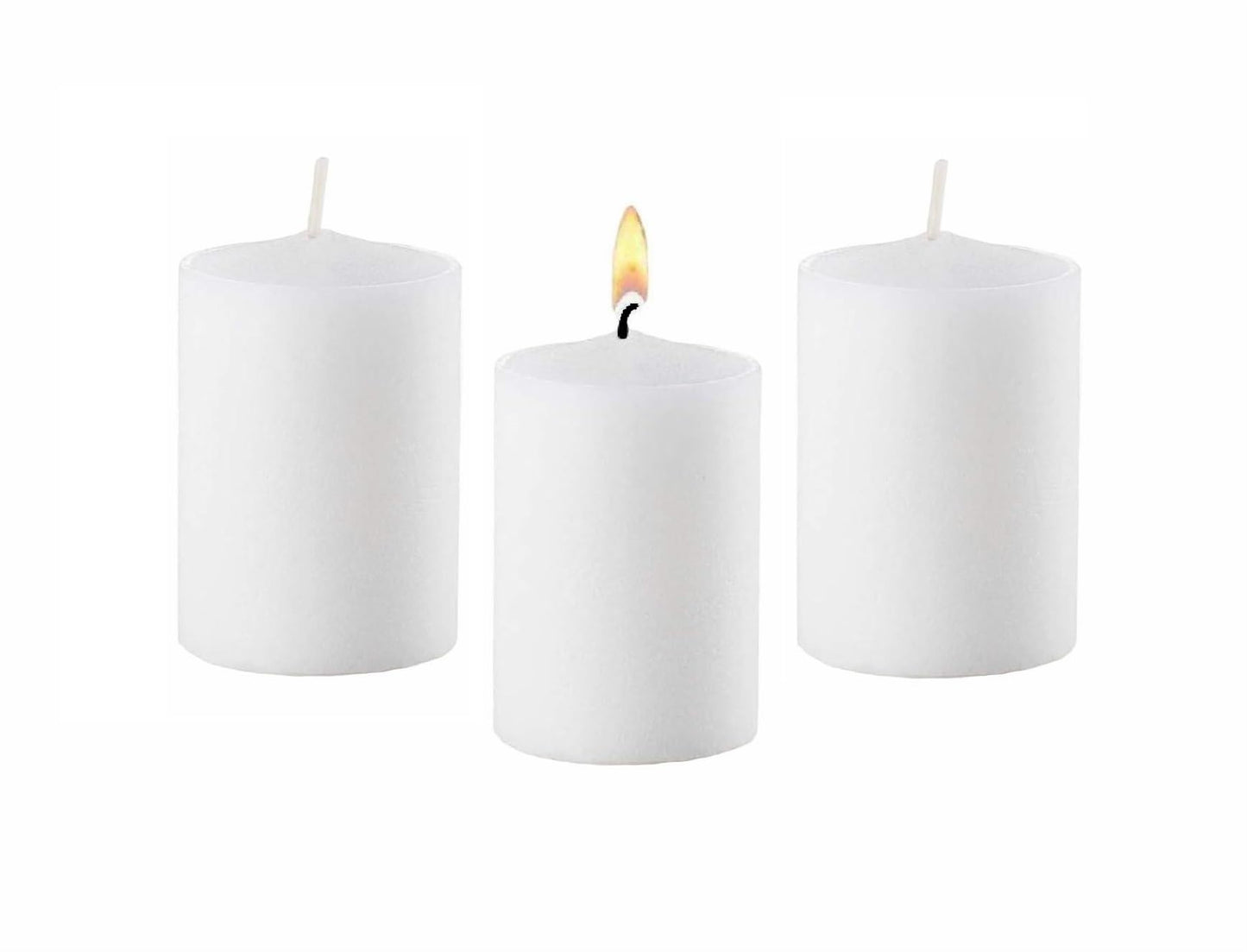 D'light Online 15 Hour Unscented White Emergency And Events Bulk Votive Candles For Wedding Votives, Luminary Candles, Restaurants, Churches, Synagogues, Parties and Decor (Set of 72 - White, 15 Hour)
