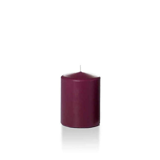 yummi 2.25" x 3" Magenta Slim Round Pillar Candles - 4 per Pack