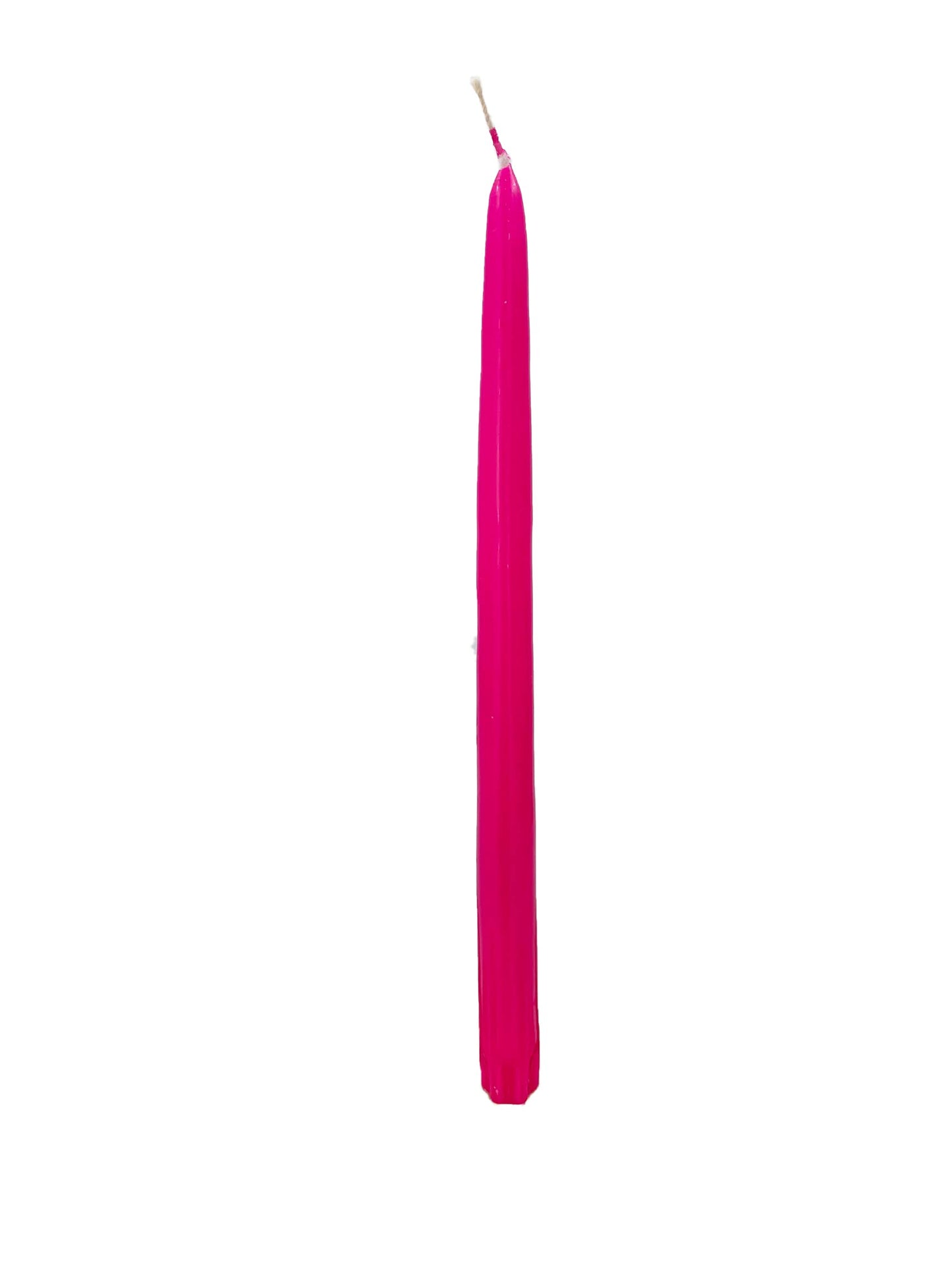 D'light Online Premium Quality Elegant 10" Berry Hot Pink - Fuchsia Taper Candles, Unscented, Hand-Dipped Tapered, Dripless and Smokeless - Set of 12 Individually Wrapped (10 Inch, Berry)