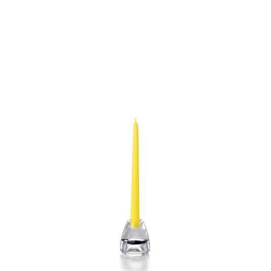 yummi Bright Yellow Taper Candles -10 inch - 12 per Pack