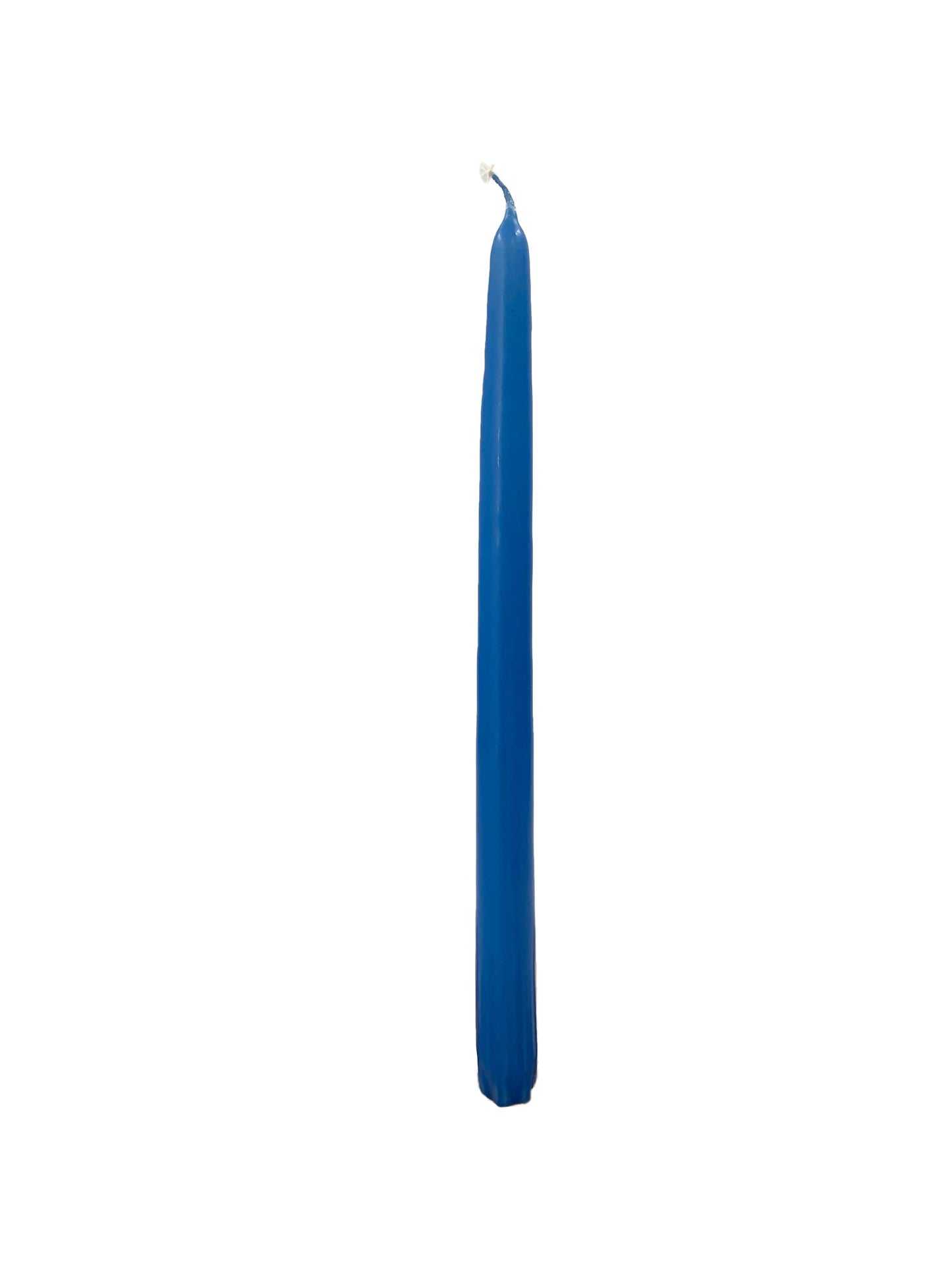 D'light Online Elegant 10" Unscented Medium Royal Blue Taper Candles, Premium Quality Hand-Dipped Tapered Candles, Dripless and Smokeless - Set of 12 Individually Wrapped (10 Inch, Medium Blue)