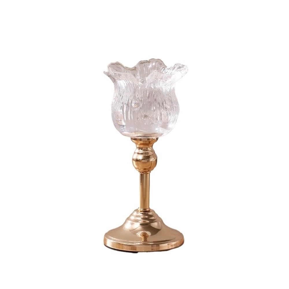 cfycfy987 Candelabra European Crystal Glass Tall Candle Holder Candlelight Dinner Table Decoration Home Furnishings Candle Sticks Holder(Large)