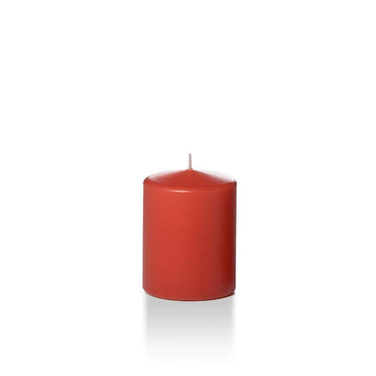 yummi 2.25" x 3" Brick Slim Round Pillar Candles - 4 per Pack
