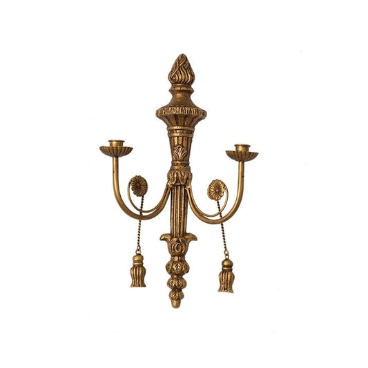 cfycfy987 Candelabra Retro Wall Decoration Candlestick Home Living Room Light Luxury Old Iron Candle Holder Candle Sticks Holder