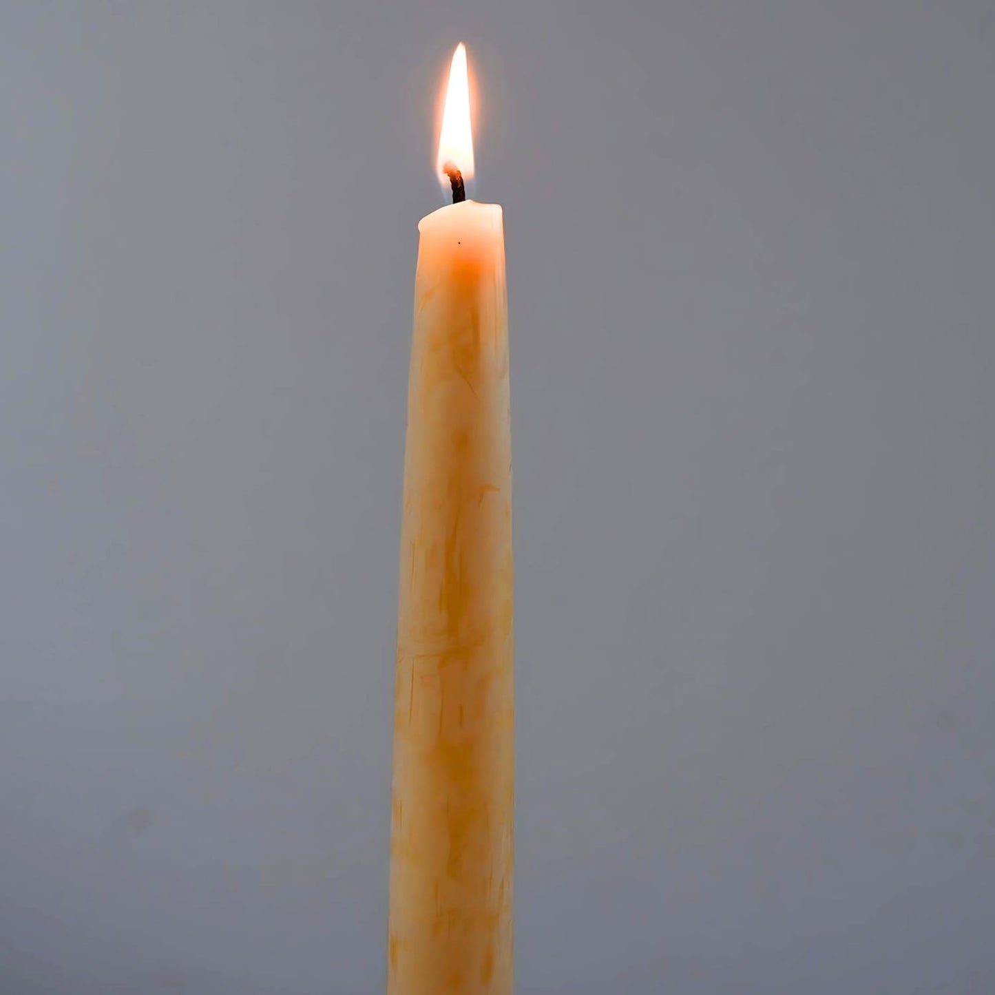 Candlestock Beeswax Taper Candles – Standard 7/8" Diameter, Pure 100% Natural USA Beeswax, Cotton Wick, Dripless, Long-Burning, Handmade in Woodstock, NY- 12 Inches - 1 Pair (2 Candles) - Natural
