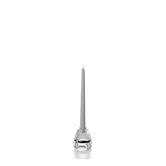 yummi Light Gray Taper Candles -10 inch - 12 per Pack
