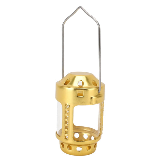 Keenso Tealight Candle Lantern, Portable Metal Lantern, Vintage Aluminum Alloy Candle Holder for Outdoor Camping