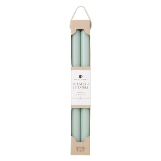 Northern Lights Candles - 12" 2PK Premium Tapers, Pistachio - 72856