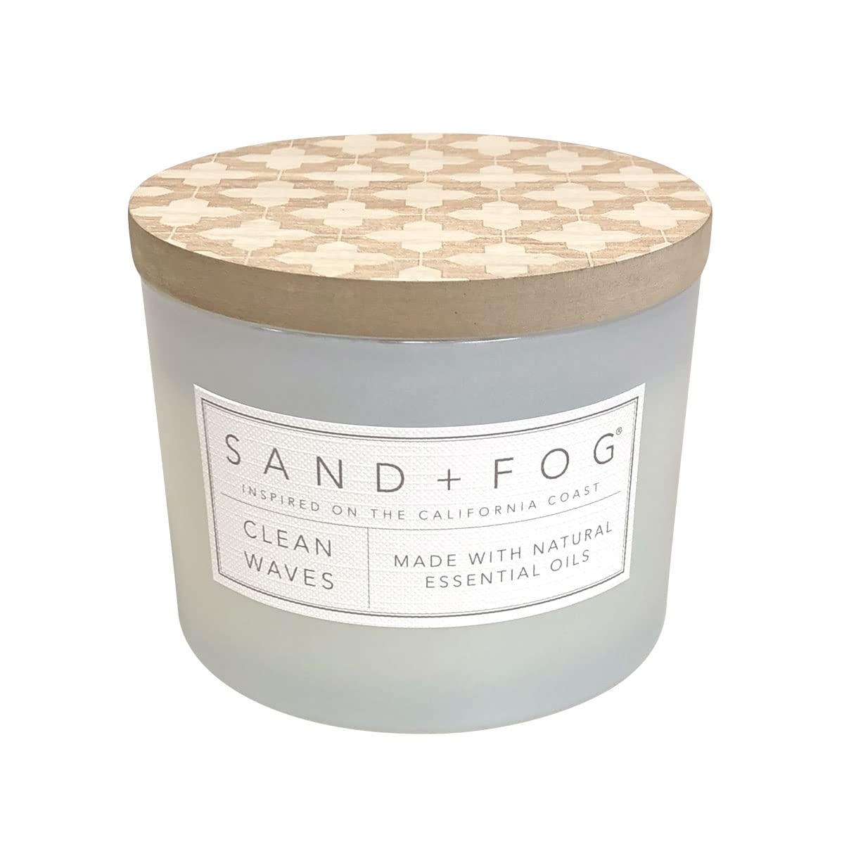 Sand + Fog Scented Candle - Clean Waves – Additional Scents and Sizes – 100% Cotton Lead-Free Wick - Luxury Air Freshening Jar Candles - Perfect Home Decor – 12oz