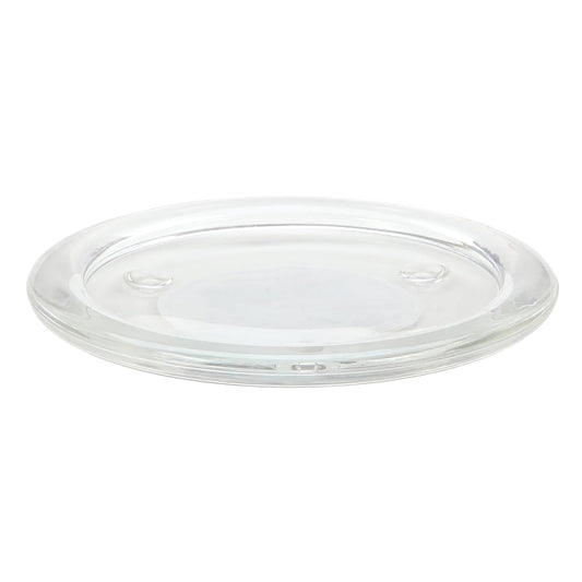 WGV Tea Light Votive Candle Holder Plate 4" W, Clear Flat Plate Glass, Small Home Accent Decor, 1 Pc