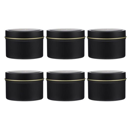 NUOBESTY 6pcs 4oz Vintage Style Candle Tins with Lids Iron Candle Containers for DIY Reusable Travel Storage Jars for Home Décor and Craft Supplies