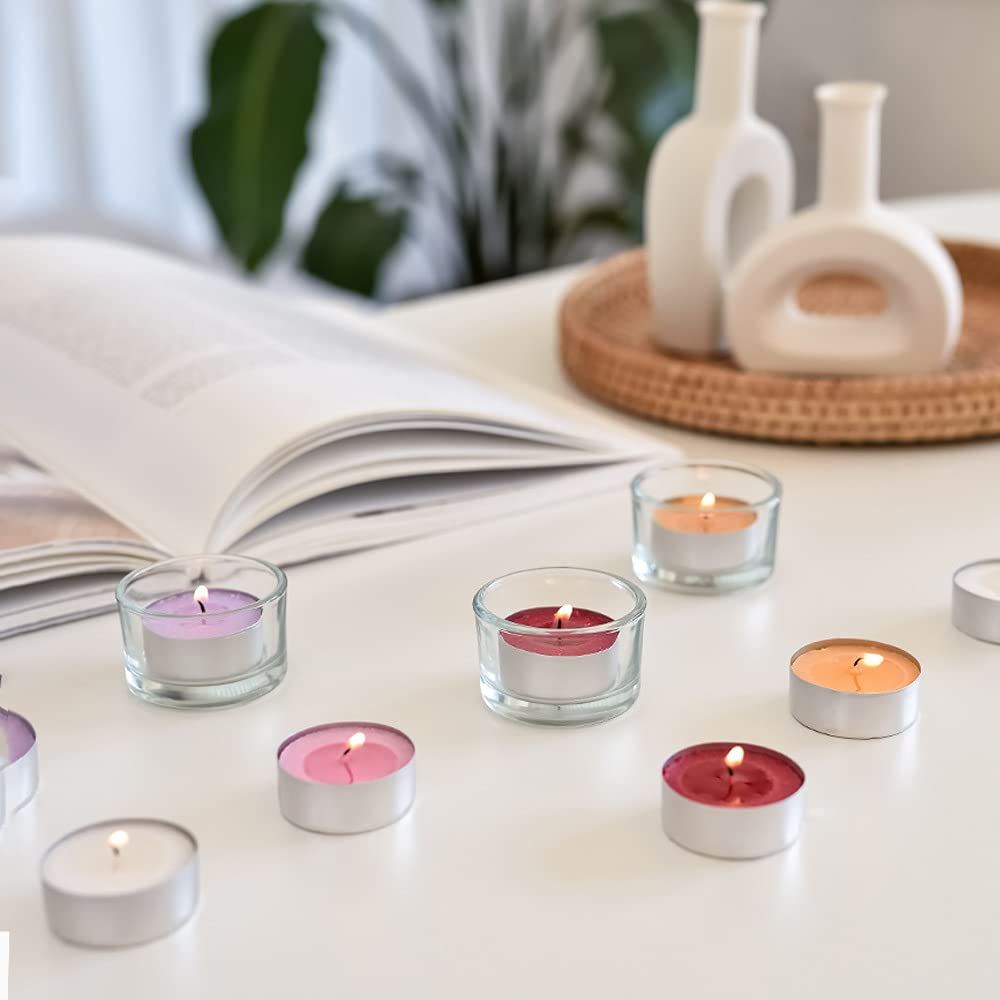 Cocod'or COCODOR Scented Tealight Candles/Black Cherry / 100 Pack / 4-5 Hour Extended Burn Time/Made in Italy, Cotton Wick, Scented Home Deco, Fragrance, Mother's Day