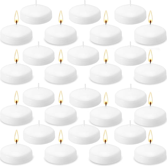 72 Pack 2-Inch Floating Candles - Perfect for Weddings and Events - White