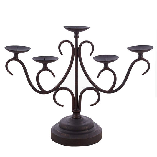 XILIN-1987 Candle Holderss Retro to Do The Old Wrought Iron Candle Holders Decorated Living Room Desktop Decoration 5 Arm Candle Holders Decorative Candlestick