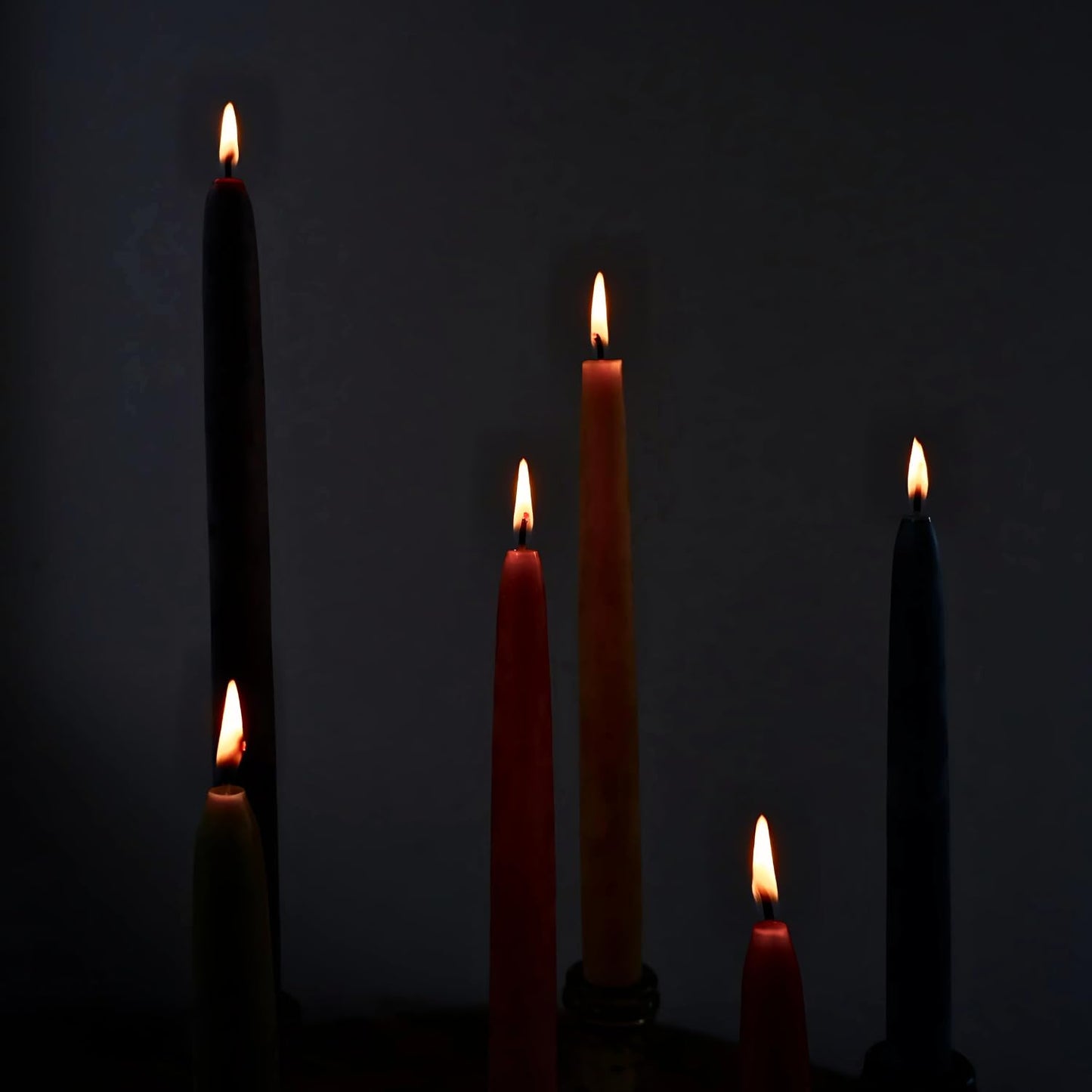 Candlestock Beeswax Taper Candles – Standard 7/8" Diameter, Pure 100% Natural USA Beeswax, Cotton Wick, Dripless, Long-Burning, Handmade in Woodstock, NY- 8 Inches - 1 Pair (2 Candles) - Teal