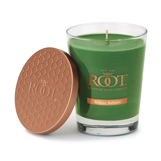Root Candles Holiday Scented Candles Honeycomb Veriglass Premium Handcrafted Beeswax Blend Candle, Large, Winter Balsam