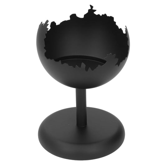 Iron Black Candlestick Holder, Vintage Dining Table Candle Stand, Decorative Candlestick Holder with Classic Iron Design for Living Room and Home Decor (L)