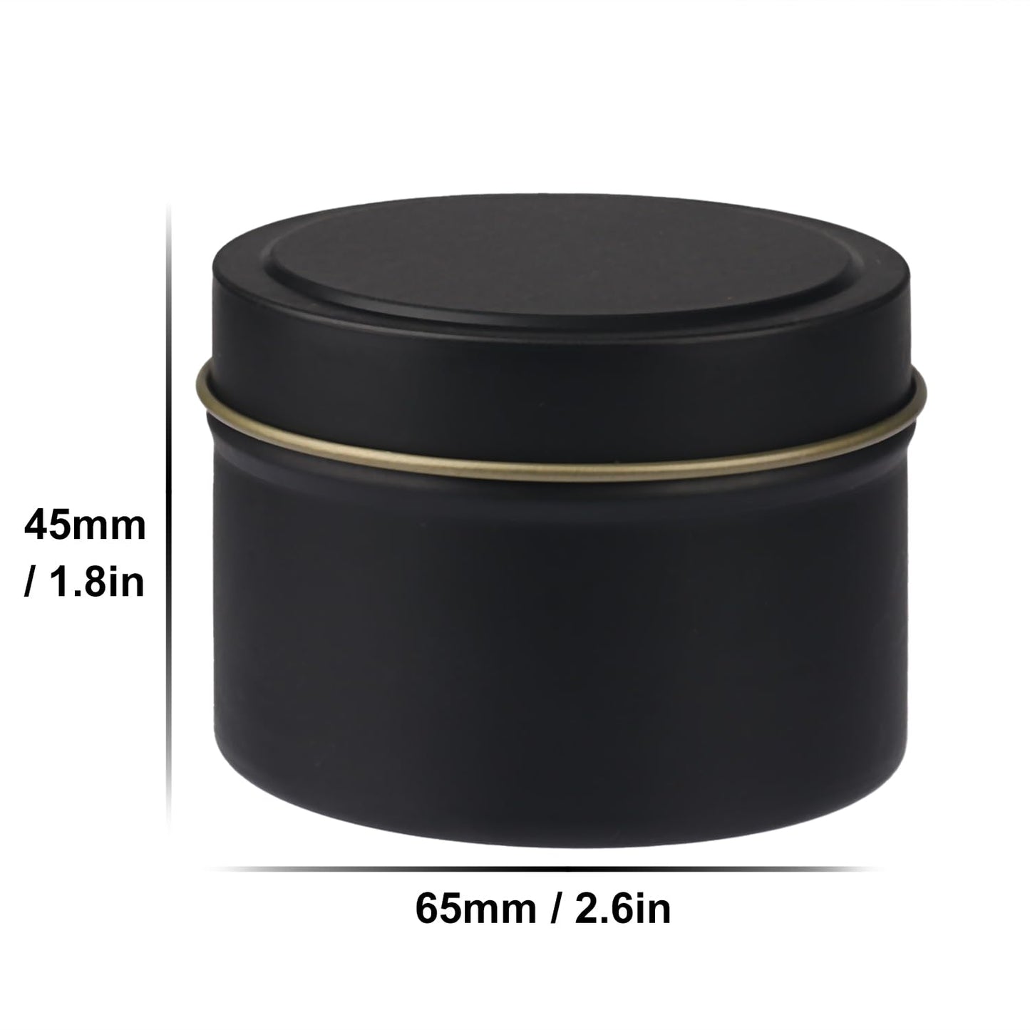 GENHAKON 24 Packs 4 oz Black Candle Tins, Bulk Candle Making Tins, Candle Jars, Candle Containers for Making Candles